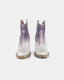 Santiags blanches et violettes