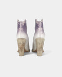 Santiags blanches et violettes