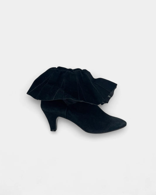 Bottines noires en suède - 36 EU / 6 US