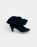 Bottines noires en suède avec revers