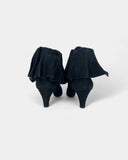 Bottines noires en suède avec revers