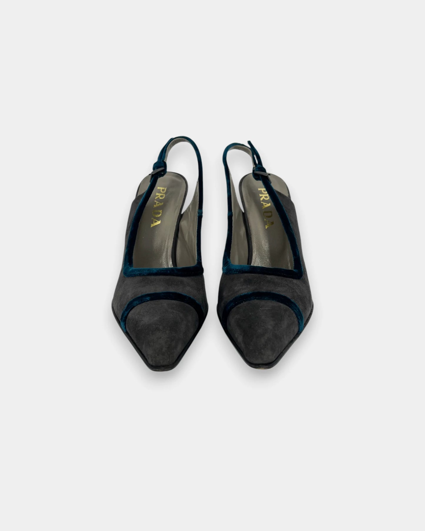 Slingbacks grises et bleues - 39.5 EU / 9.5 US