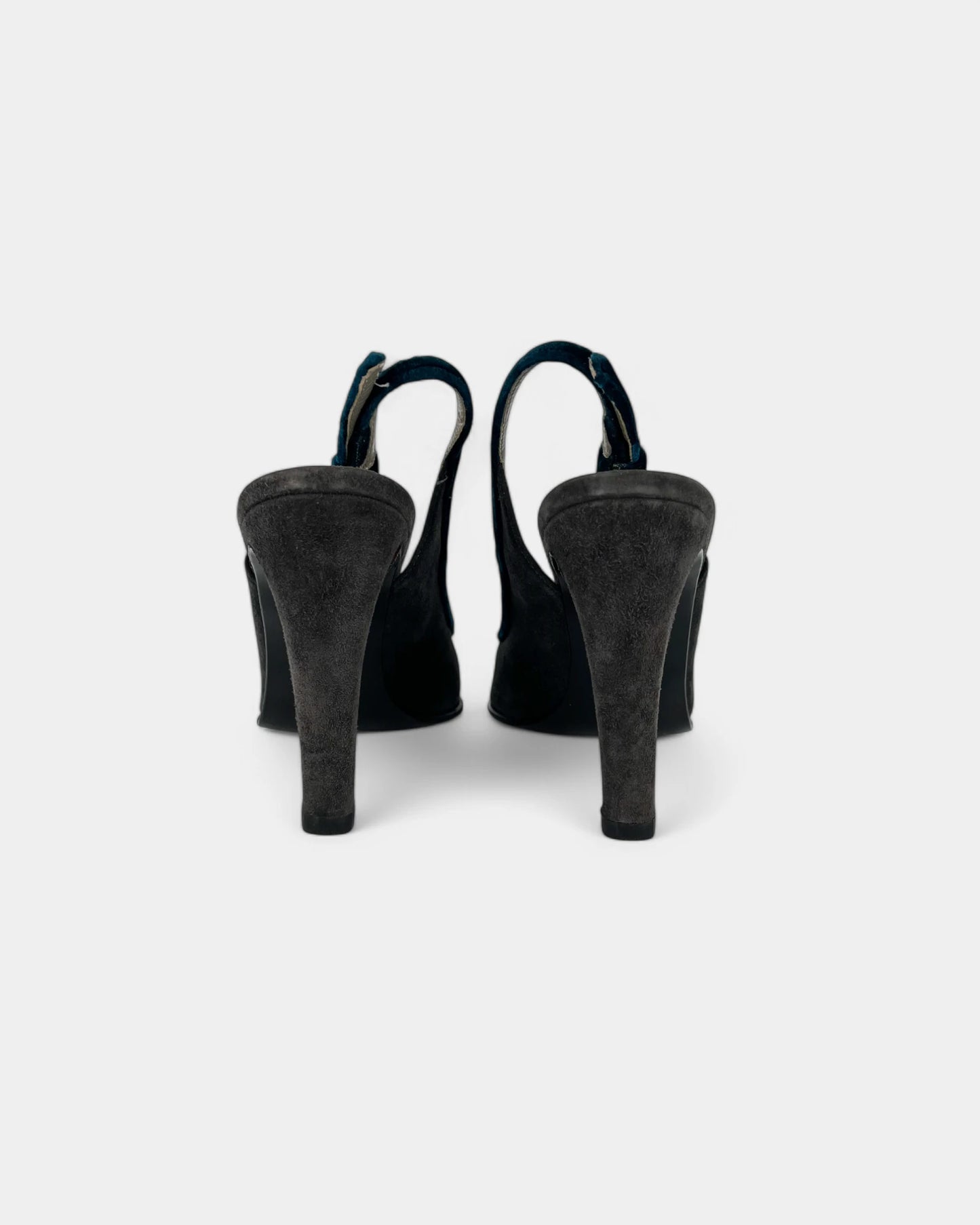 Slingbacks grises et bleues - 39.5 EU / 9.5 US