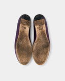 Purple leather ballet flats