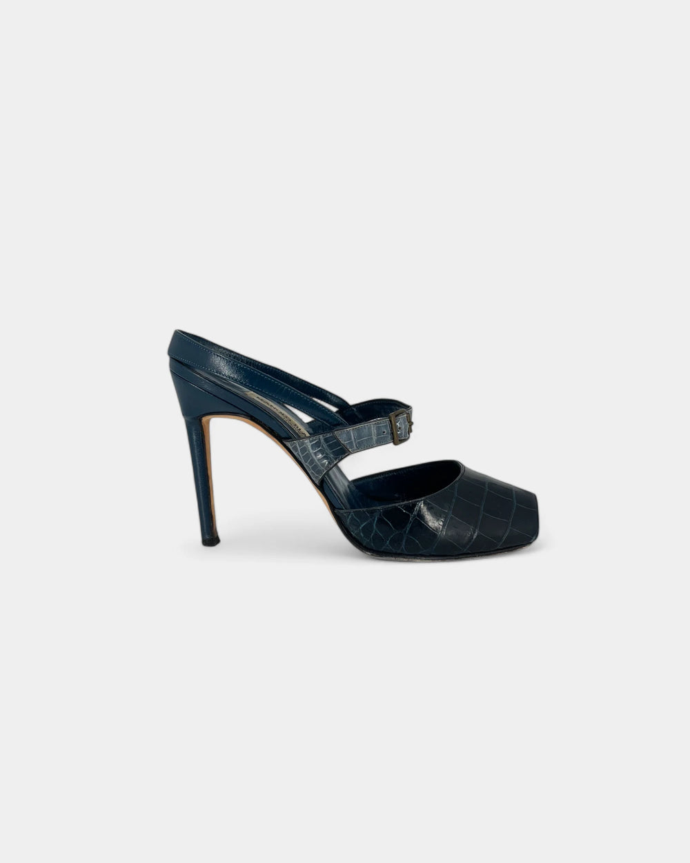 Slingbacks bleues à motif reptile - 39 EU / 9 US