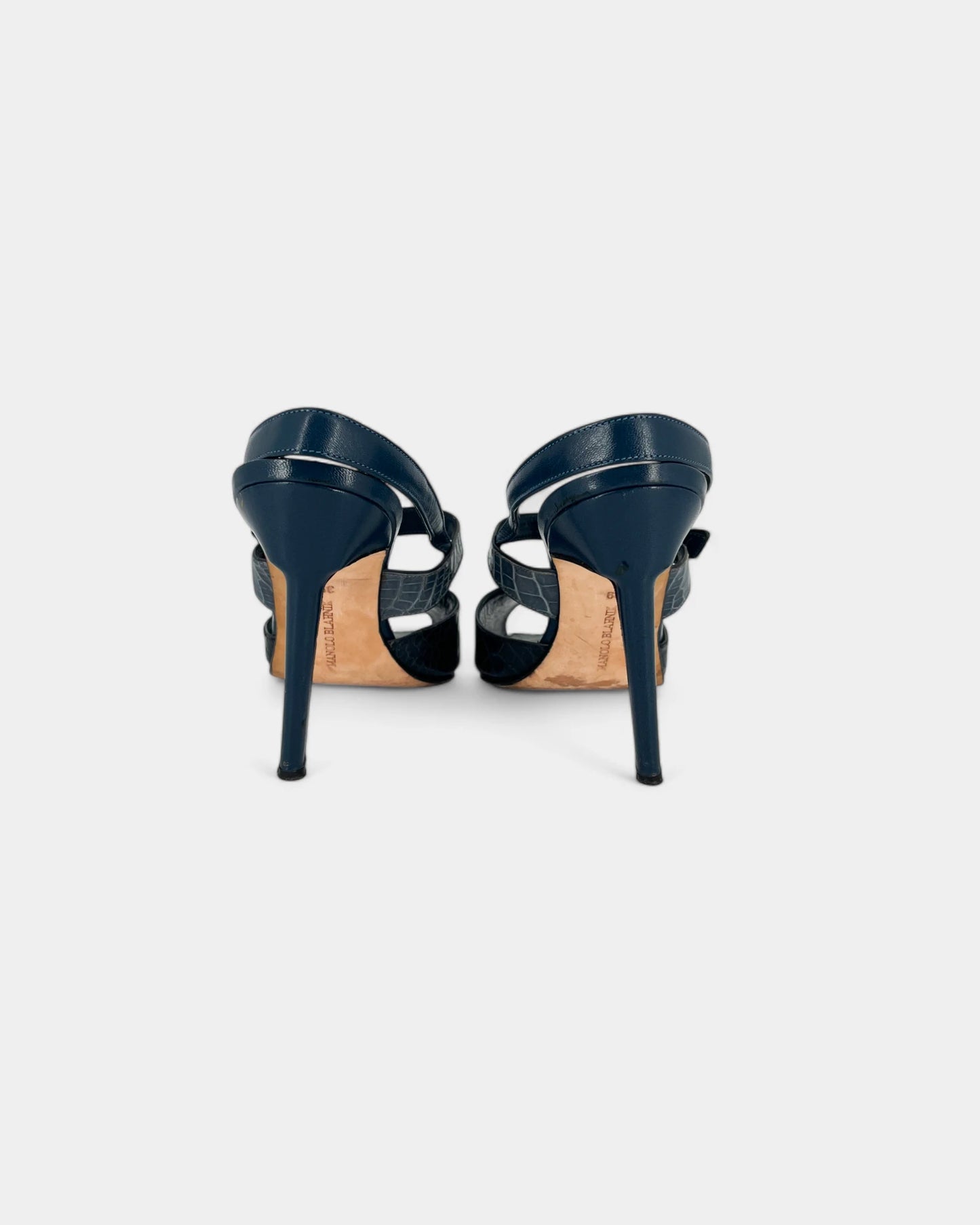 Slingbacks bleues à motif reptile - 39 EU / 9 US