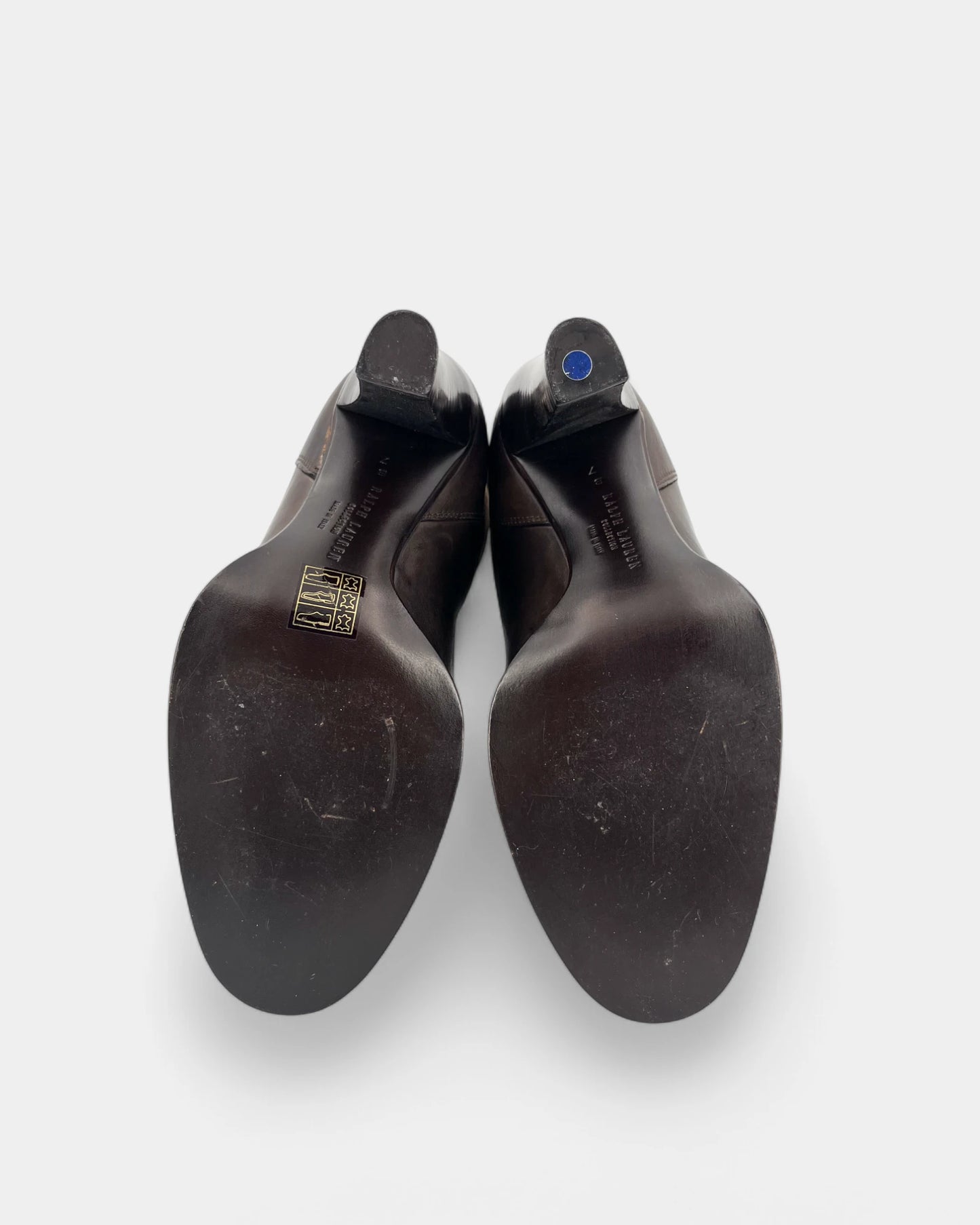 Bottes marrons et beiges en cuir - 37 EU / 7 US