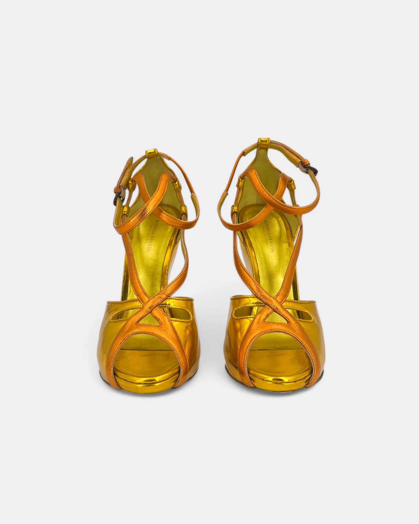 Escarpins jaunes brillants ouverts - 37.5 EU / 7.5 US
