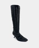 Bottes en cuir façon python