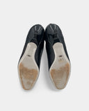 Bottes en cuir façon python