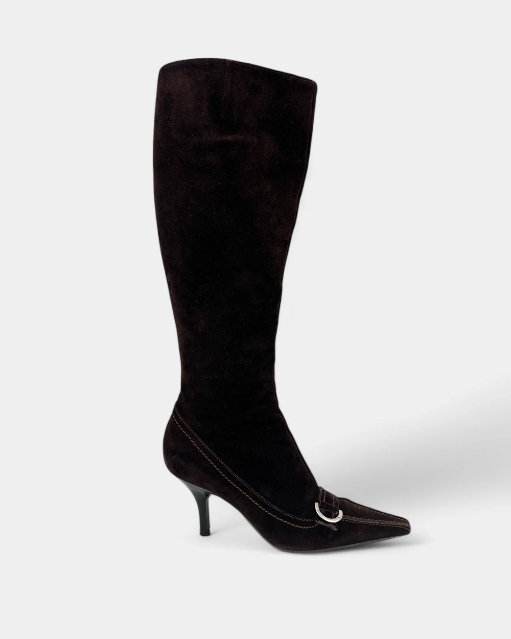 Brown suede boots