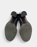 Brown sheepskin thigh boots