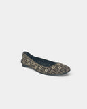 Brown monogrammed ballerinas