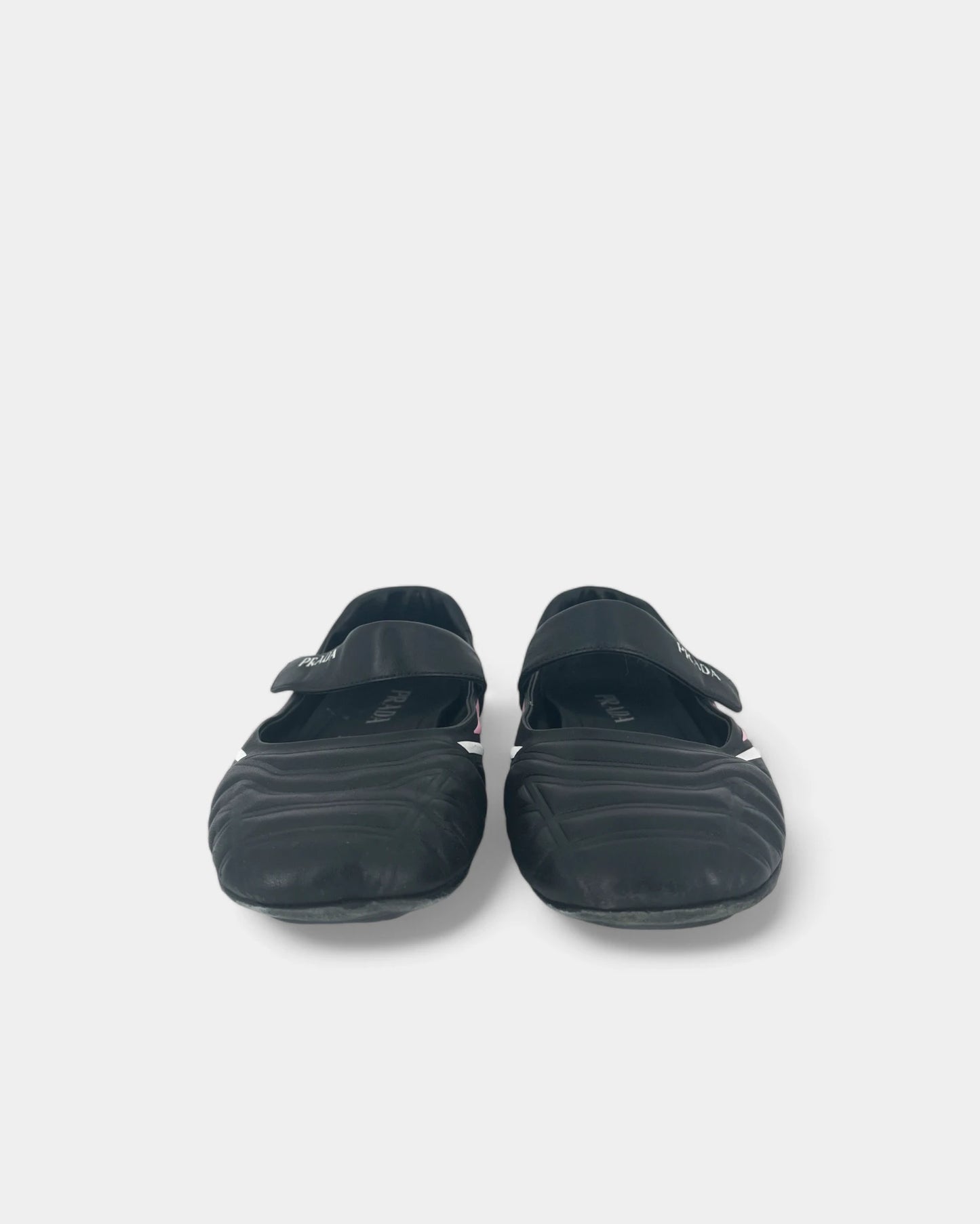 Black ballerinas with straps