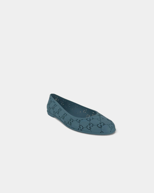 Ballerines bleues monogrammées - 37 EU / 7 US