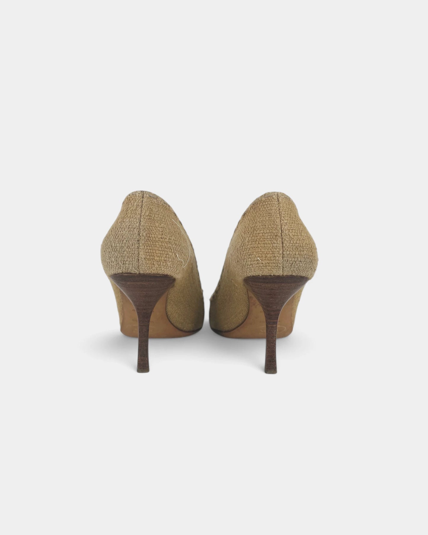 Escarpins en toile couleur camel - 36.5 EU / 6.5 US