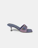 Mules violettes à talons - 39 EU / 8 US