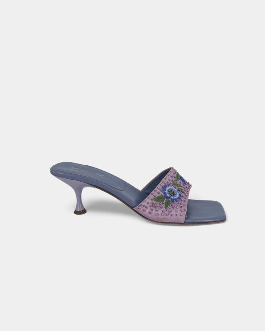 Mules violettes à talons - 39 EU / 9 US