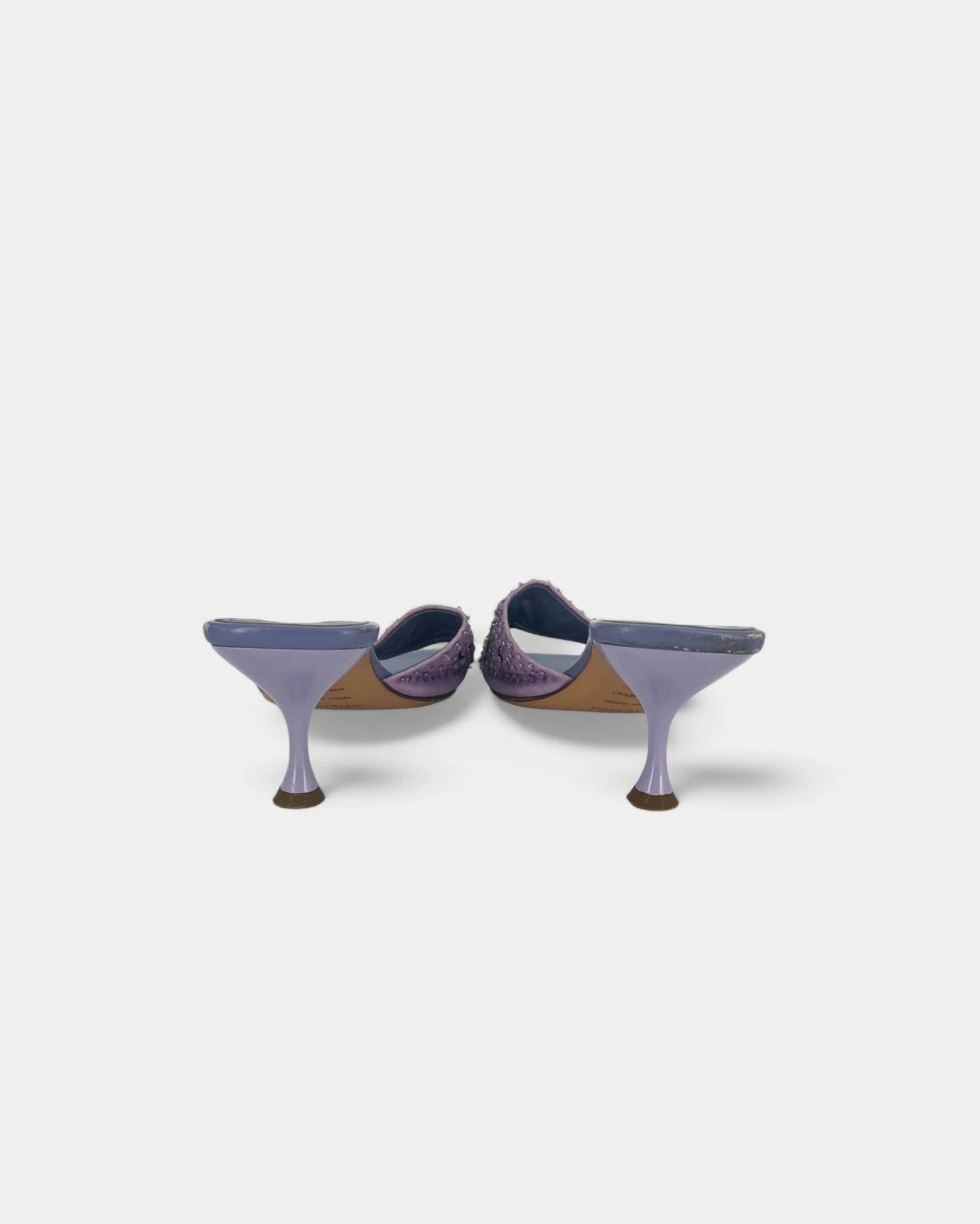 Mules violettes à talons - 39 EU / 9 US