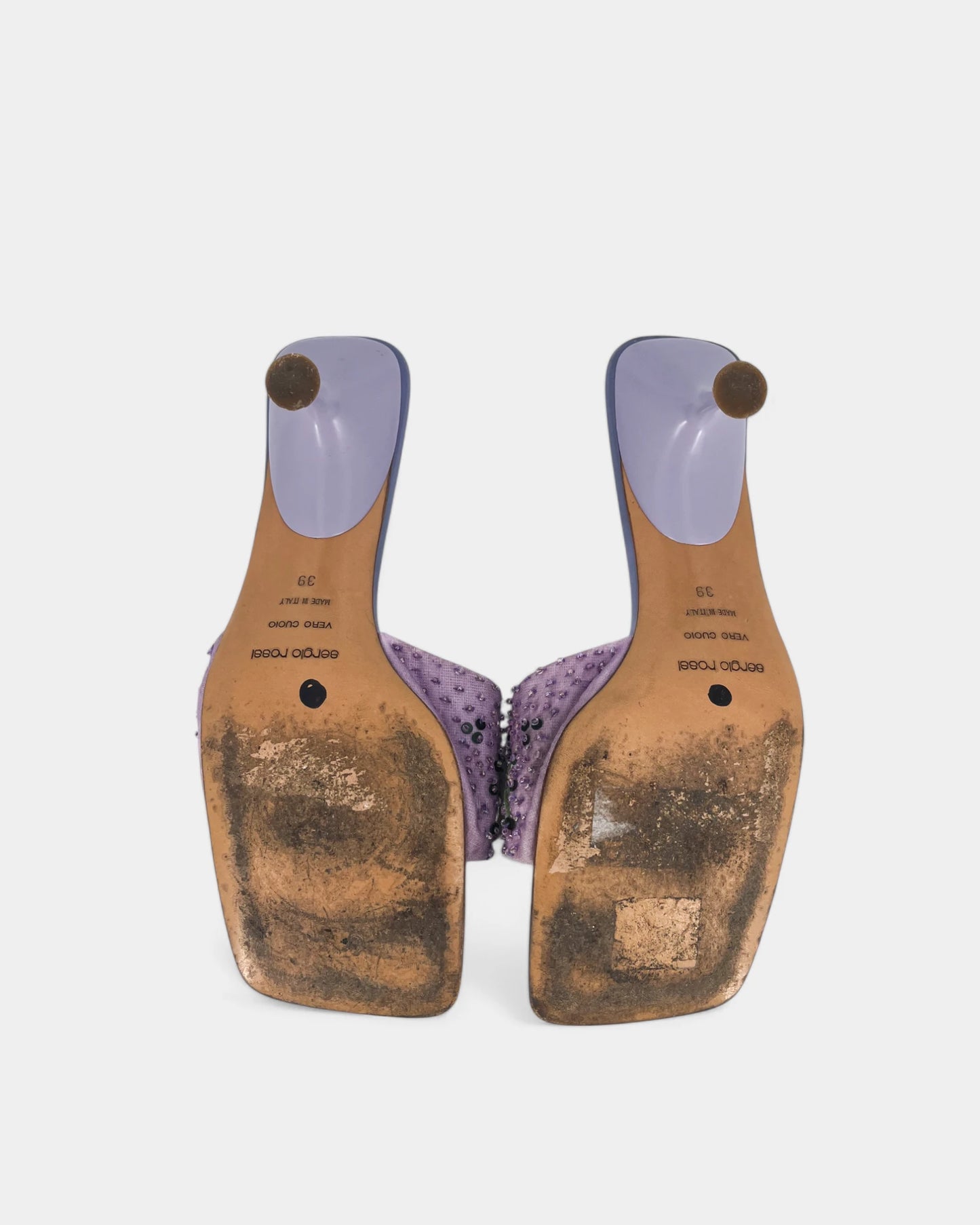 Mules violettes à talons - 39 EU / 9 US