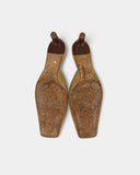 Mules à talons couleur camel - 39 EU / 8 US