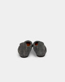 Gray patent toe ballerinas