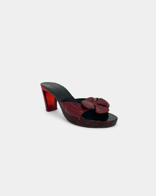 Mules rouges à talons - 37.5 EU / 7.5 US