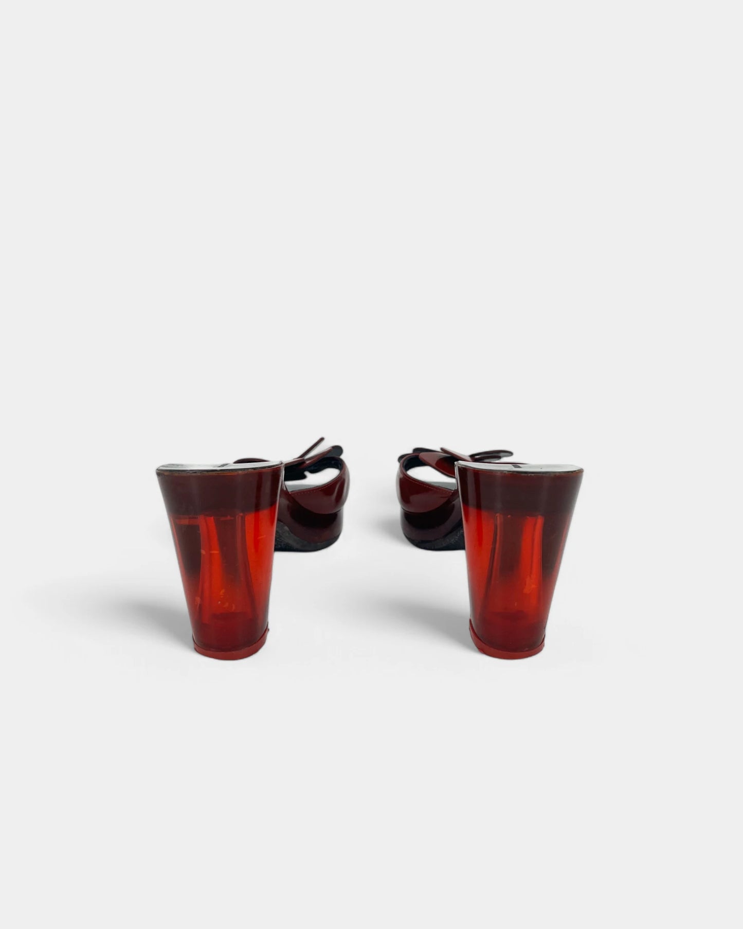 Mules rouges à talons - 37.5 EU / 7.5 US