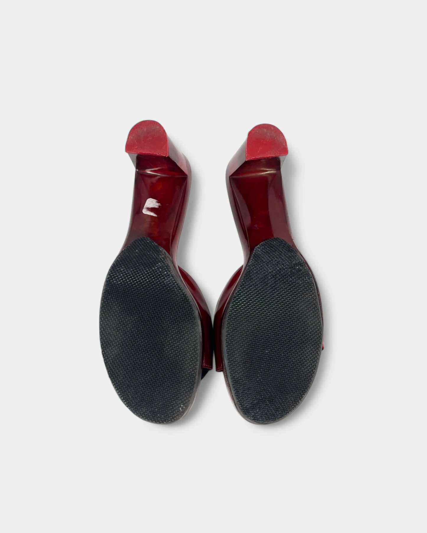 Mules rouges à talons - 37.5 EU / 7.5 US