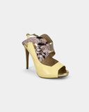 Escarpins jaunes à bout ouvert