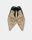 Escarpins noirs en cuir