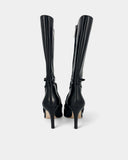 Black pointed toe boots