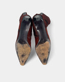 Bottes en cuir effet poulain bicolore