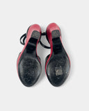 Escarpins ouverts rouges et noirs - 39.5 EU / 8.5 US