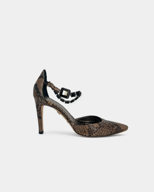 Talons en cuir motif python - 39 EU / 9 US
