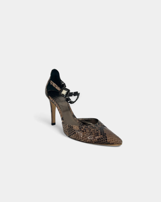 Talons en cuir motif python - 39 EU / 9 US