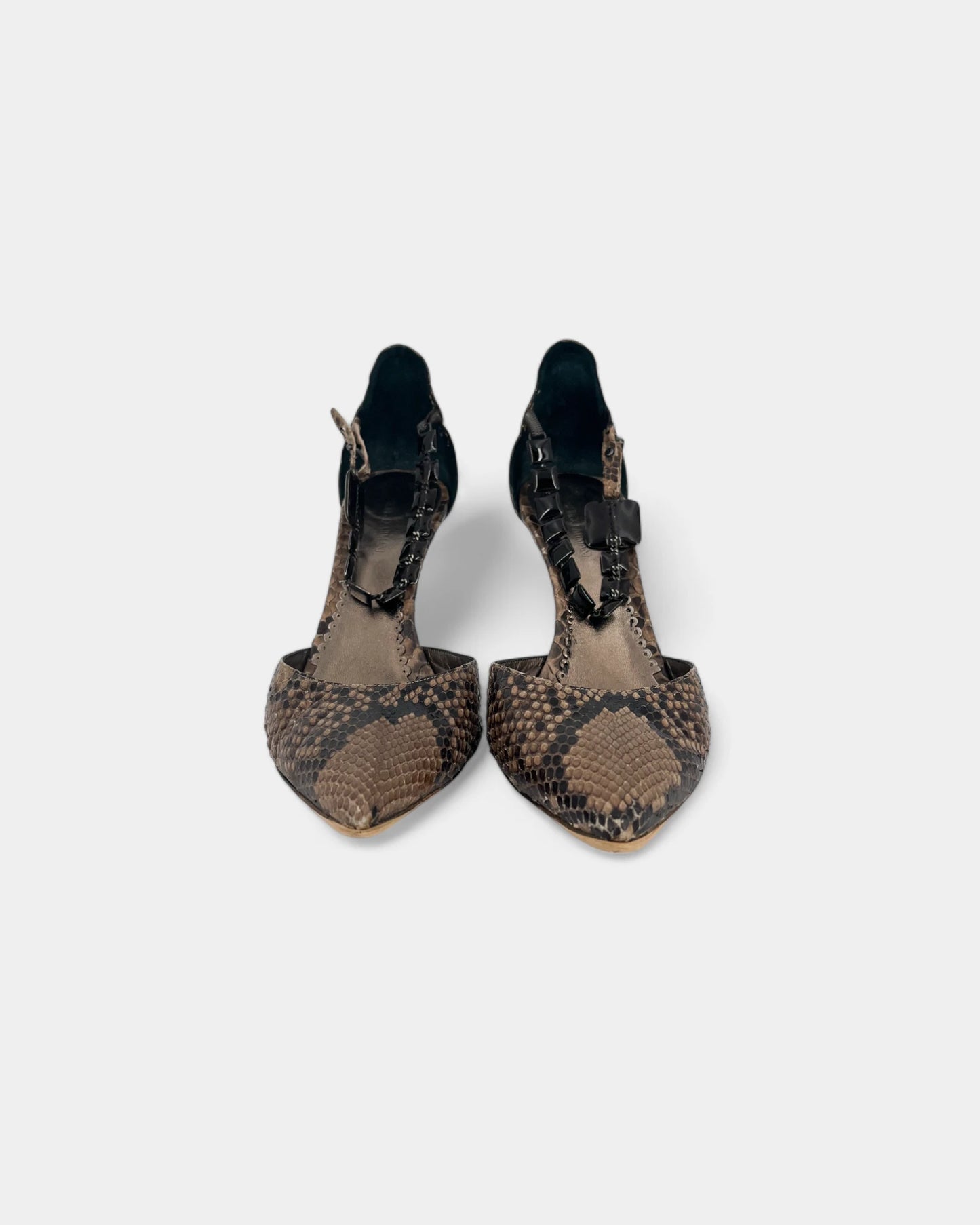 Talons en cuir motif python - 39 EU / 9 US
