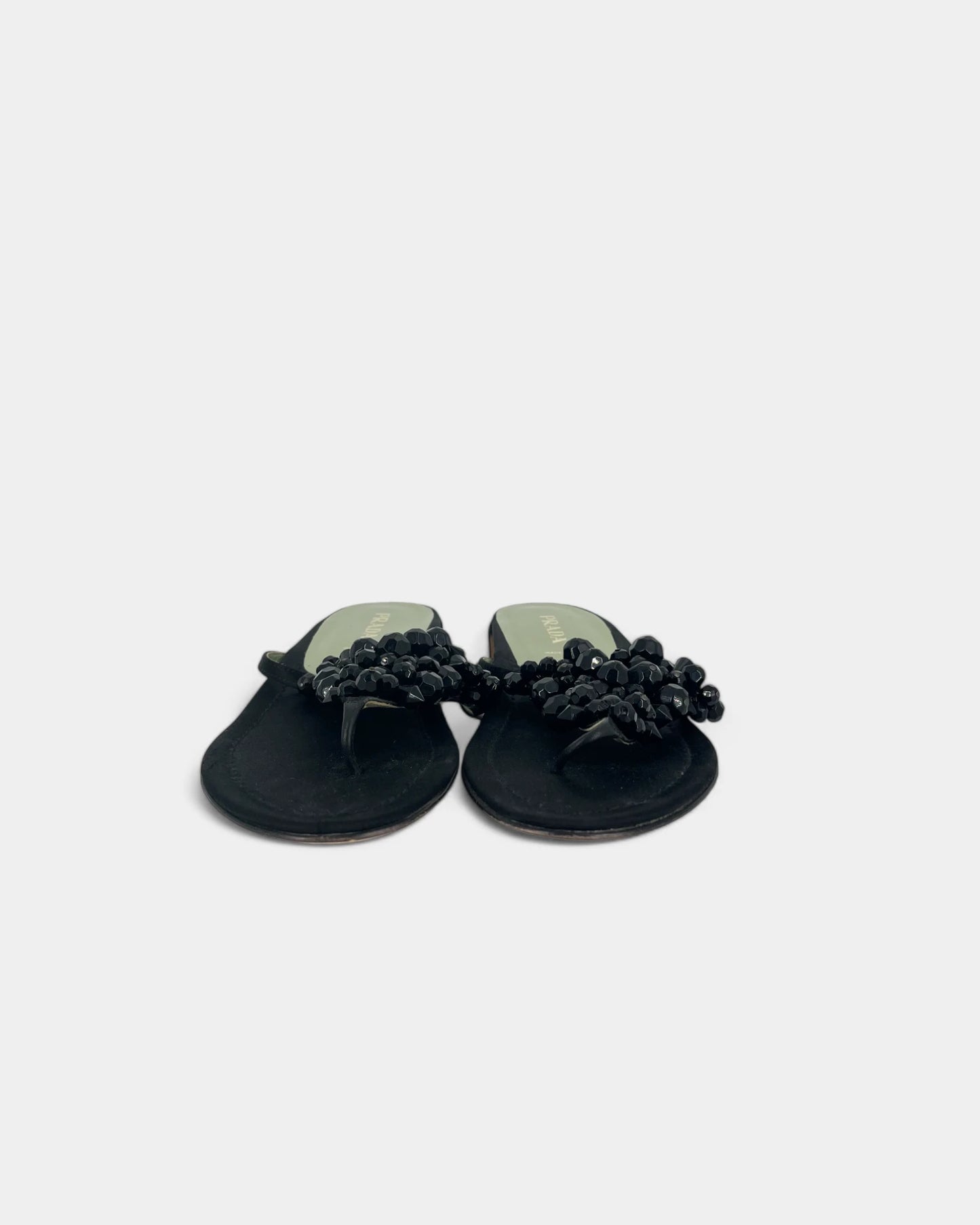 Black pearl sandals