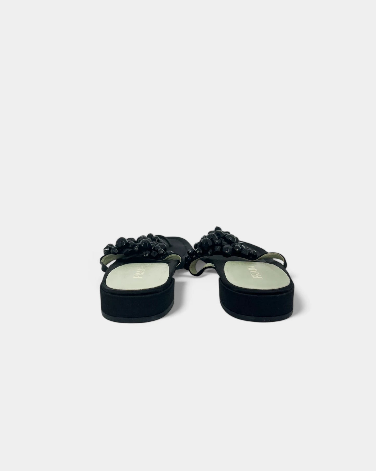 Black pearl sandals