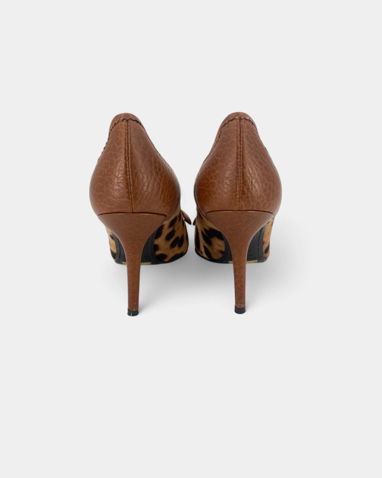 Escarpins marrons à motif léopard - 36.5 EU / 6.5 US