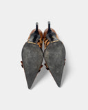 Escarpins marrons à motif léopard