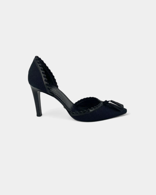 Escarpins noirs à monogramme- 37 EU / 7 US