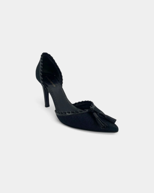 Escarpins noirs à monogramme- 37 EU / 7 US