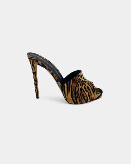 Mules motif léopard à talons - 39.5 EU / 9.5 US
