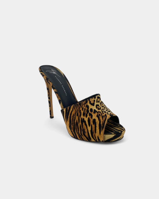 Mules motif léopard à talons - 39.5 EU / 9.5 US