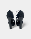 Sandales à talon compensé