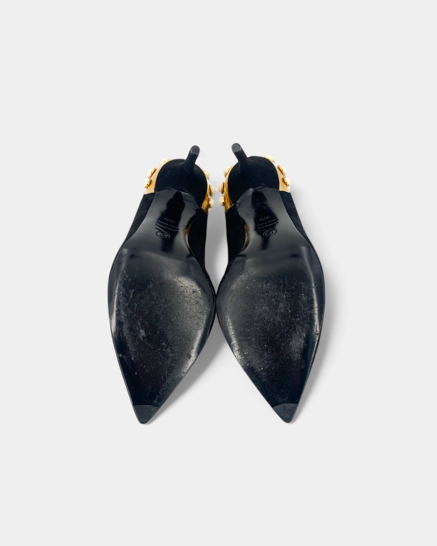 Escarpins noirs et dorés - 39.5 EU / 9.5 US