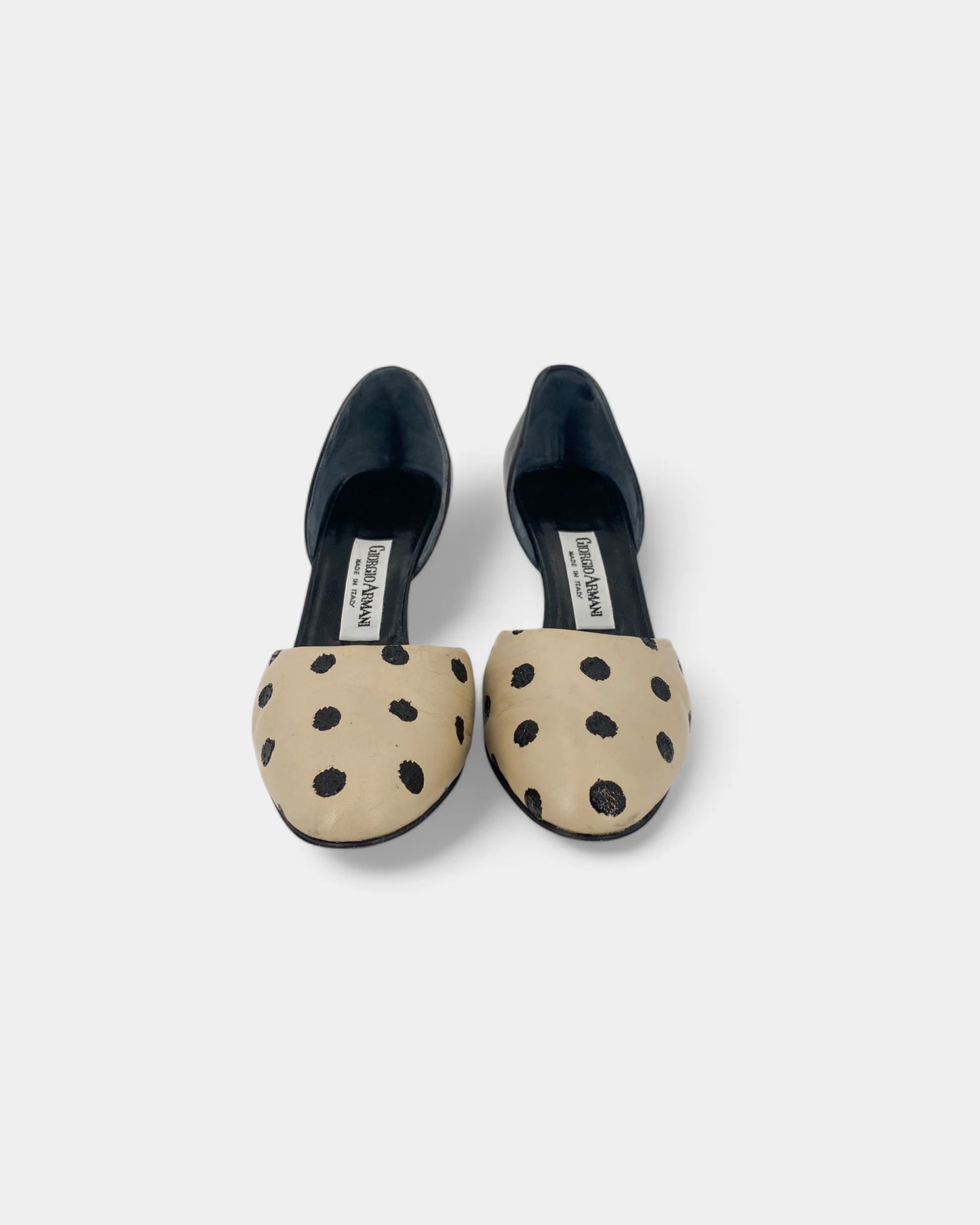 Escarpins blancs et noirs à pois - 36.5 EU / 6.5 US
