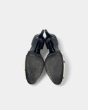 Escarpins blancs et noirs à pois