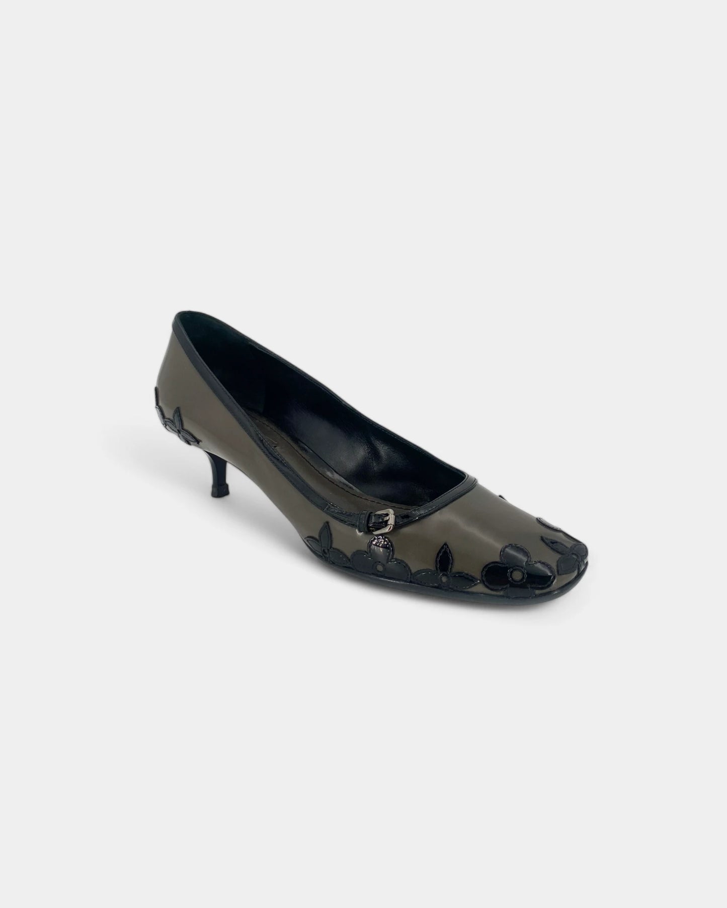 Escarpins gris en cuir verni - 39 EU / 9 US